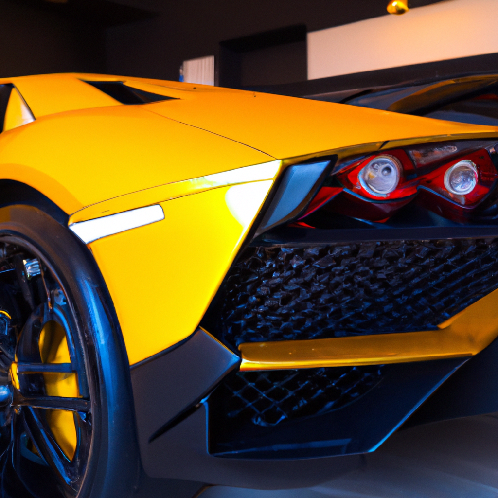 Lamborghini in showroom